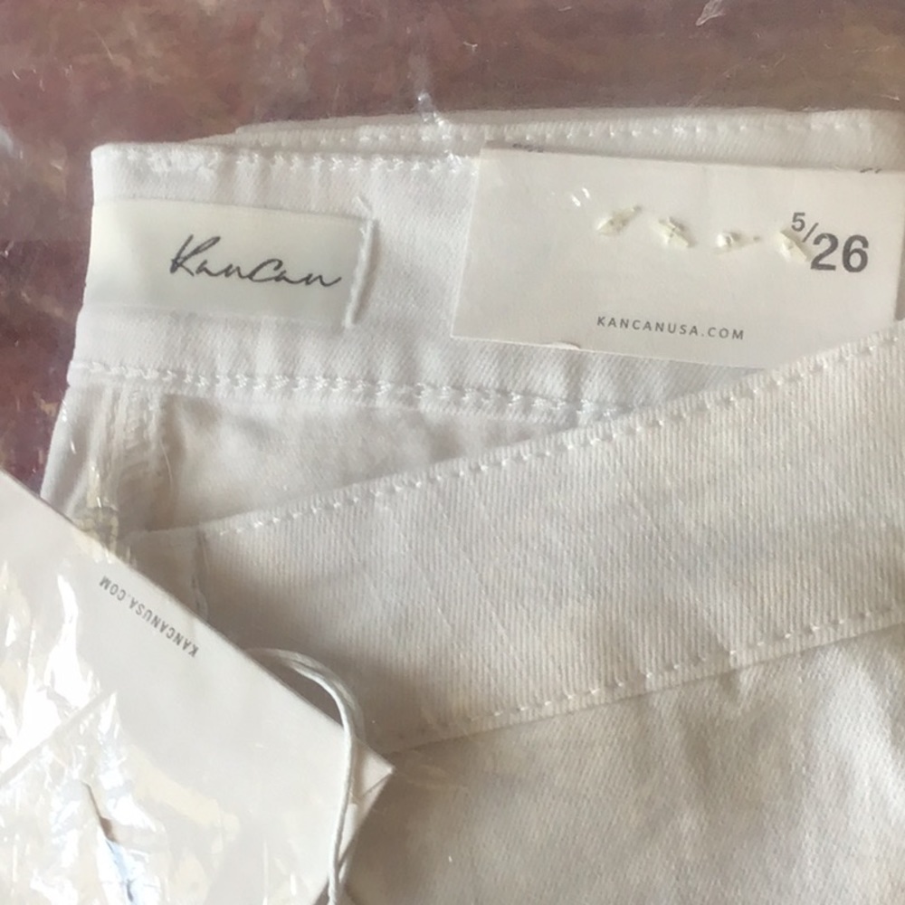 White distressed kan Kans/mid